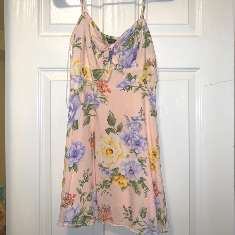 Summery pink mini dress